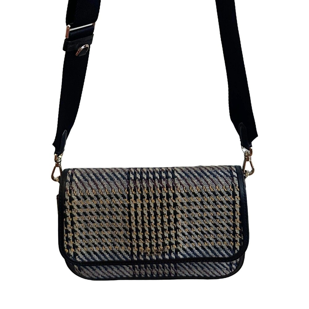 Kate Spade Buddie Plaid Medium Leather Shoulder Bag